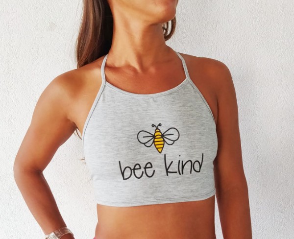 Bee Kind Top - Grey