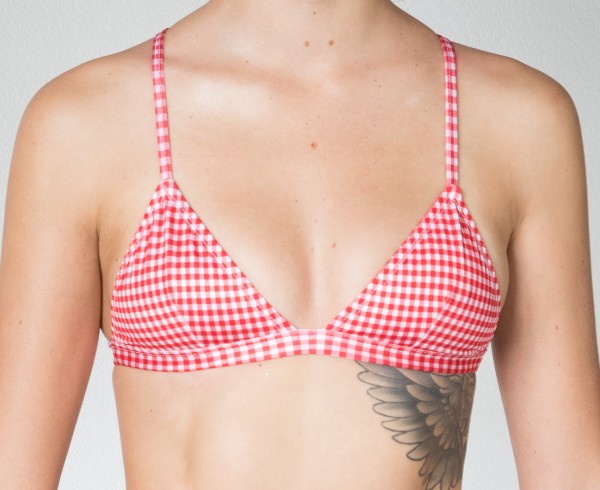 Cross Back Top - Red Gingham
