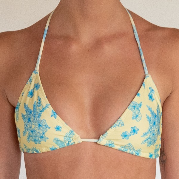 Triangle Top - Yellow Floral