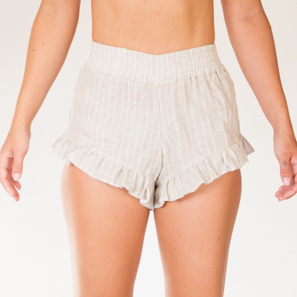 Lia Shorts - Natural Stripes