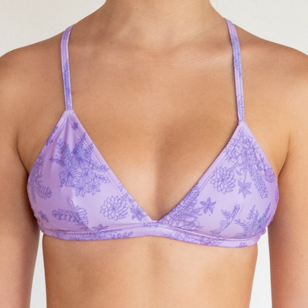 Cross Back Top - Lilac Floral